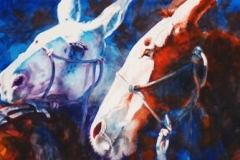 CANYON MULES - 22 X 29 - WATERCOLOR - $600