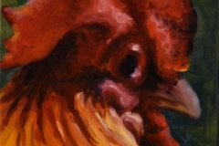 ROOSTER, SIDE VIEW - 10 X 8 - OL - $200