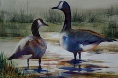 THE COUPLE - 22 X 29 - WATERCOLOR - $500