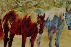 VERN AND FROSTY - 29 X 22 - WATERCOLOR - $400