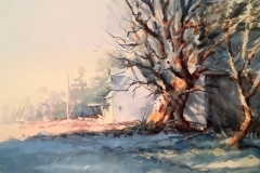 ALONG-THE-LANE-18-X-22-WATERCOLOR-350