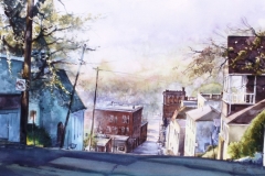 DOWN THE HILL - 29 X 36 - WATERCOLOR - $500