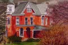 FREDONIA HOUSE #1 - 22 X 22 - WATERCOLOR - $400