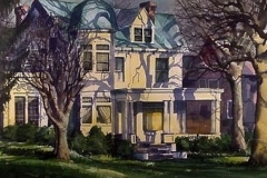 FREDONIA HOUSE #3 - 22 X 29 - WATERCOLOR -$400