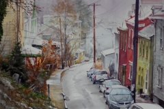 GERMANTOWN STREET - 22 X 29 - WATERCOLOR - $400