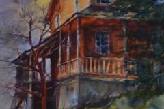 HILLSIDE HOUSE - 22 X 29 - WATERCOLOR - $400