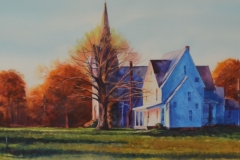 MIDDLE LANCASTER CHURCH - 22 X 36 - WATERCOLOR - $500