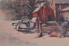 OHIO WINTER - 22 X 29 - WATERCOLOR - $500