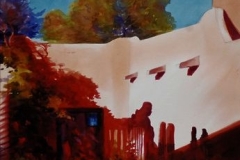 SANTA FE HOUSE - 22 X 29 - WATERCOLOR - $400