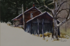 THE CABIN - 18 X 22 - WATERCOLOR - $300