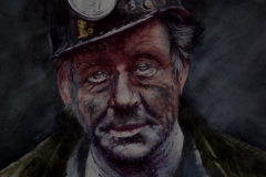 ANONYMOUS MINER - 22 X 29 - WATERCOLOR - $350