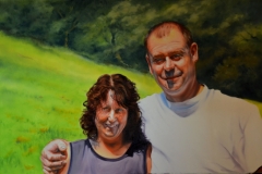 TIM AND WANDA BERKEBILE - 24 X 36 - OIL - SOLD