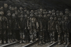 YOUNG COAL MINERS FROM THE PAST - OIL - 24 X 48 - SOLD