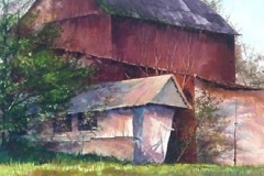 BARN AND OUTBUILDING - 22 X 29 - WATERCOLOR - $300