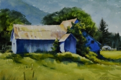 BARN IN THE VALLEY - 18 X 22 - WATERCOLOR - $200