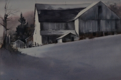 BARN ON CRAB RUN - 18 X 22 - WATERCOLOR - $300