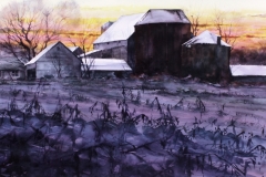 CRISP EVENING - 22 X 29 - WATERCOLOR - $400