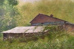 EAST LANCASTER BARNS - 22 X 29 - WATERCOLOR - $400