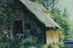 EAST LANCASTER SHED - 18 X 22 - WATERCOLOR - $400