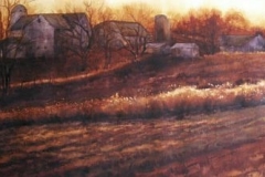 FARM BUILDINGS - 29 X 36 - WATERCOLOR - $500