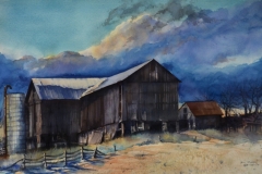 PROSPECT BARN - 21 X 28 - WATERCOLOR - $400