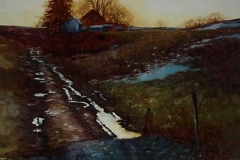 RUTTED ROAD - 29 X 36 - WATERCOLOR - $700