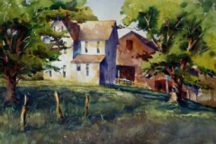 SUMMER ON THE FARM - 22 X 29 - WATERCOLOR - $600