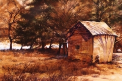 THE OLD SHED - 18 X 22 - WATERCOLOR - $300