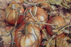 PUMPKINS #2 - 22 X 29 - WATERCOLOR - $350