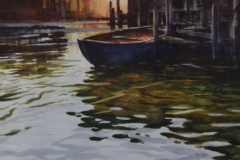 BOAT IN VENICE CANAL - 22 X 29 WATERCOLOR - $400