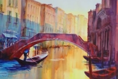 VENICE CANAL - 22 X 29 - WATERCOLOR - $300