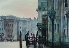 VENICE MORN- 29 X 22 - WATERCOLOR - $400