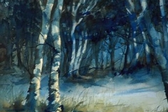 ASPEN GROVE - 18 X 22 - WATERCOLOR - $200