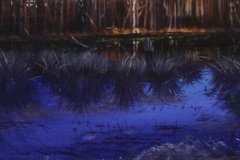 BLUE WATER REFLECTIONS - 6 X 12 - OIL - $300