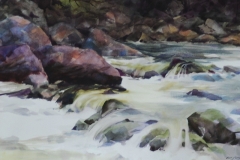 SPRING RUN #3 - 22 X 29 - WATERCOLOR - $400