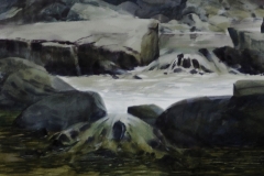 SPRING RUN #4 - 22 X 29 - WATERCOLOR - $400