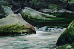 STREAMSIDE #6 - 22 X 29 - WATERCOLOR - $400