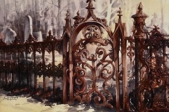THE GATE - 18 X 22 - WATERCOLOR - $250