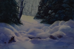 WINTER - 18 X 22 - WATERCOLOR - $400