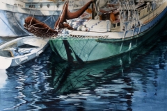 HARBOR VIEW - 21 X 28 - WATERCOLOR - $400