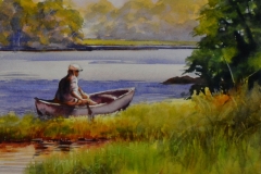 BOATING - 18 X 22 - WATERCOLOR - $200