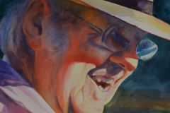 THE LAUGH - 22 X 29 - WATERCOLOR - $300