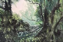 GLISTEN-WATERCOLOR-14X21-MOUNTED-400