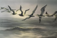 PELICANS-IN-MOONLIGHT-29-X-36-WATERCOLOR-500