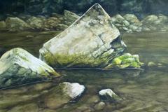 STREAMSIDE-WATERCOLOR-21X29-MOUNTED-700