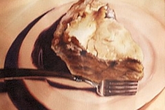 APPLE PIE ON PLATE - 29 X 36 - WATERCOLOR - $800