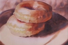 DONUTS #6 - 22 X 29 - WATERCOLOR - $600