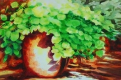 POTTED - 22 X 29 - WATERCOLOR - $300