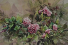 ROSES - 22 X 29 - WATERCOLOR - $300